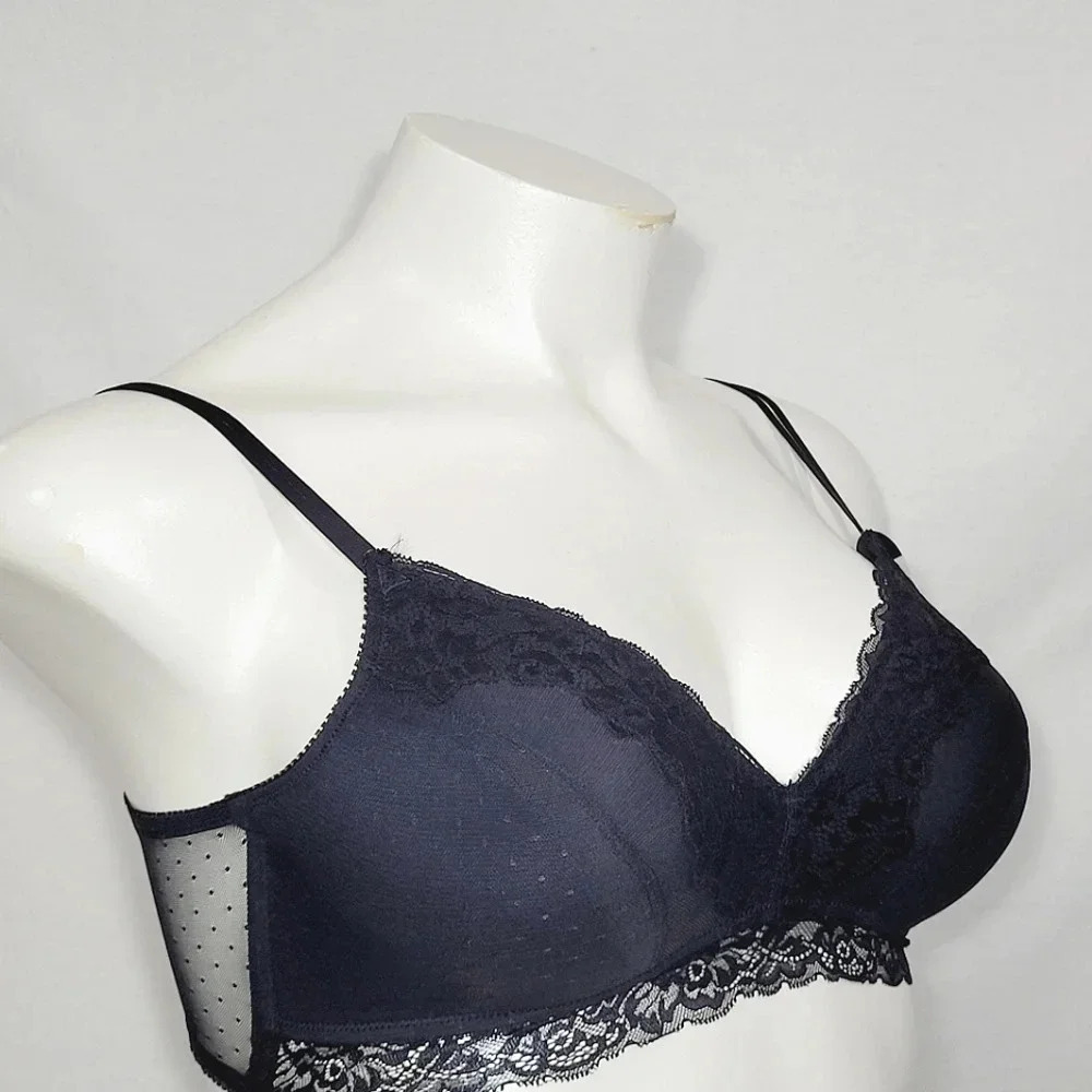 XL X-LARGE Maidenform SE1182 Self Expressions Lace Bralette Black NWT - Picture 2 of 10